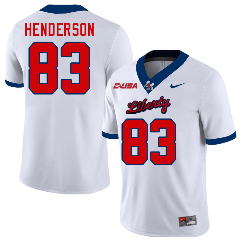 Liberty Flames #83 Austin Henderson College Football Jerseys Stitched-White